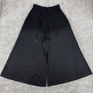 Rich Radi Q's Pants Women's F Black Cashmere Wool Stretch Wide Leg Quiet Luxury